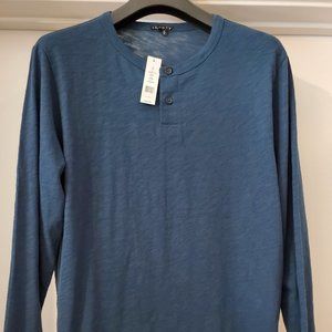 Theory Gaskell Henry Neck Long Sleeve T Shirt BWT Sz M